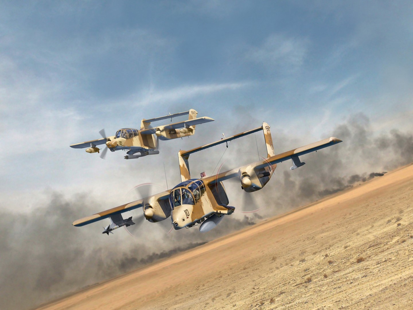 ICM Desert Storm U.S. Aircraft OV-10A & OV-10D+, 1991 (Set of 2)