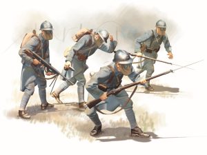 ICM French Infantry In Gas Masks (1918) 4 Figures