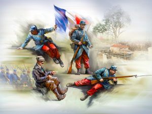 ICM French Infantry on the March (1914) 4 Figures