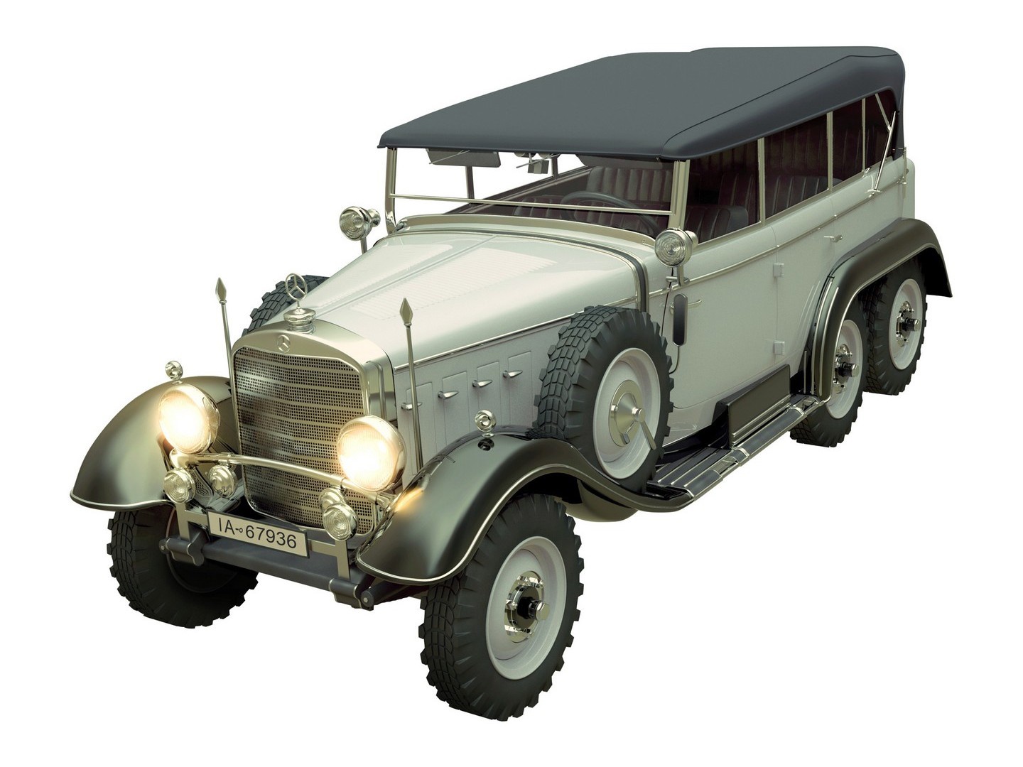 ICM G4 (1935) Soft Top, WWII German Staff Car, Snap Fit