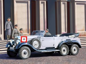 ICM G4 (1939), German Car with 4 Passenger Figures