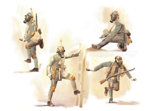 ICM German Infantry In Gas Masks (1918) 4 Figures