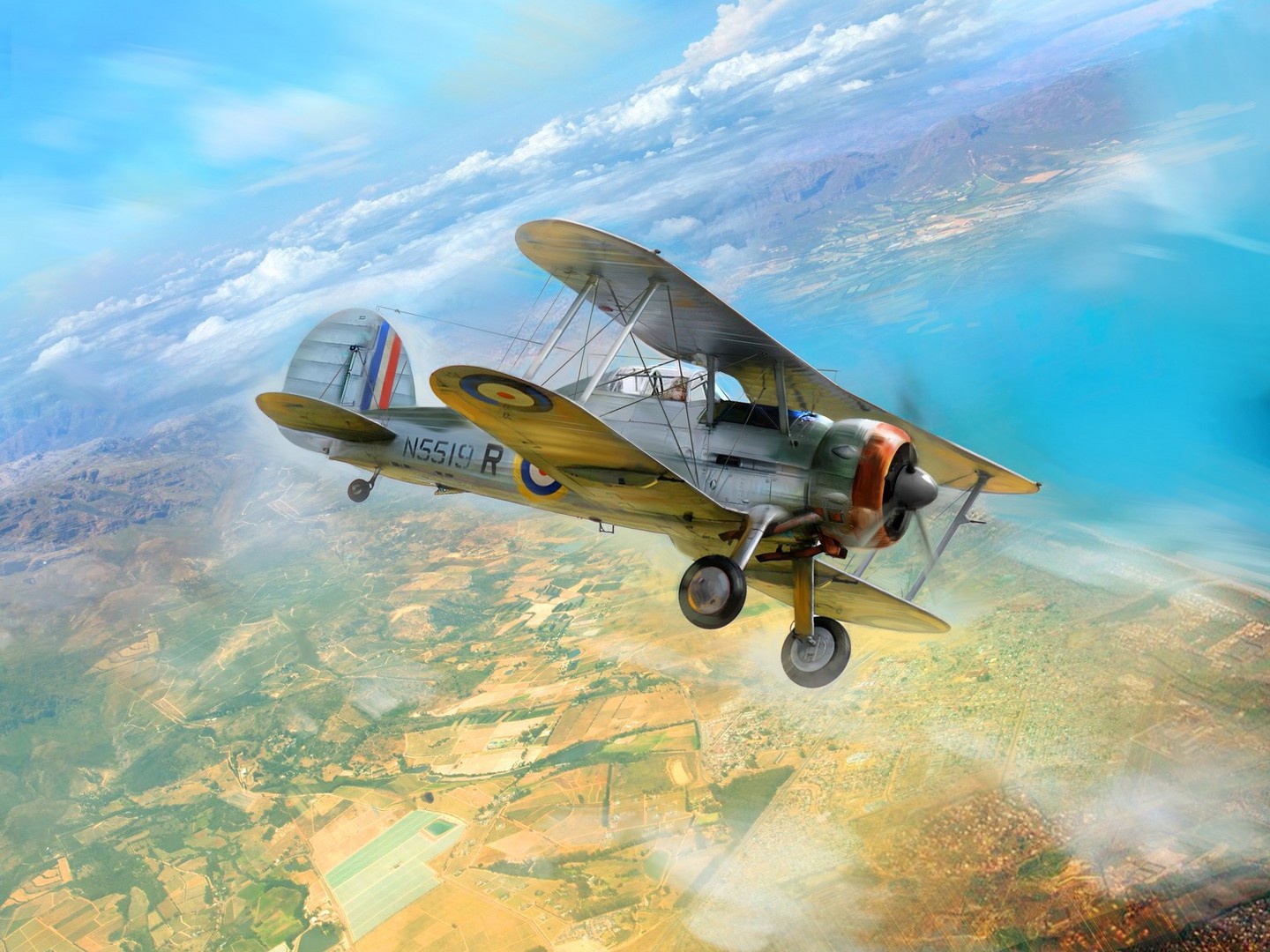 ICM Gloster Sea Gladiator Mk.II, WWII British Naval Fighter Plane