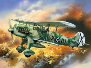 ICM Heinkel He 51B-1, Spanish Air Force Biplane Fighter