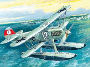 ICM Heinkel He 51B-2, German Floatplane Fighter
