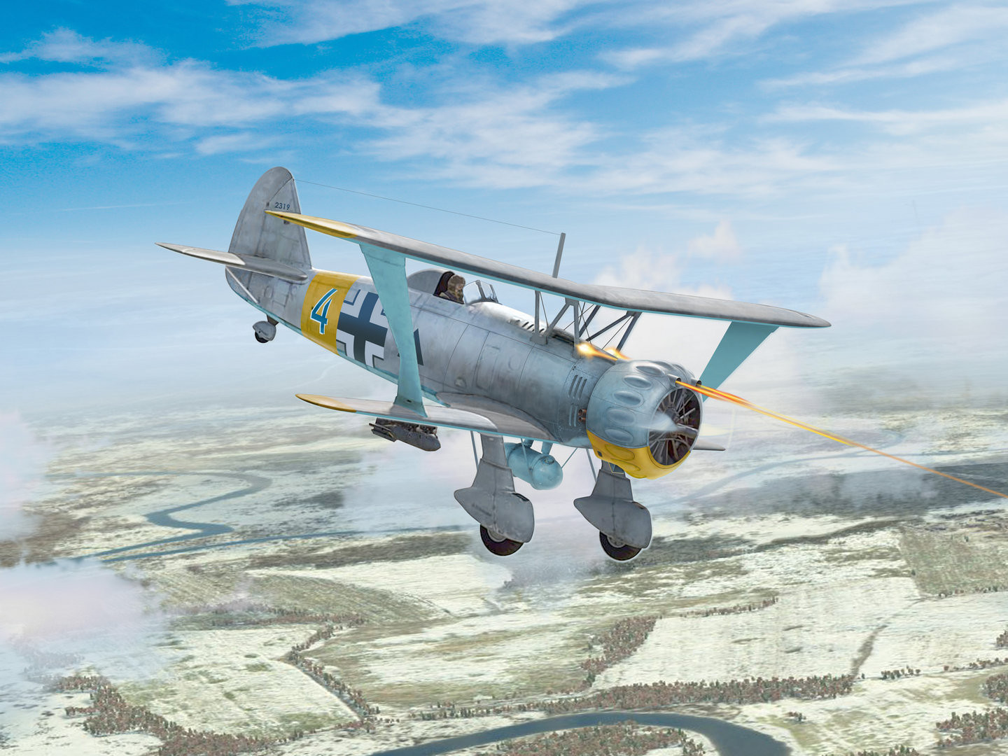 ICM Hs 123A-1 (Late), WWII German Attack Aircraft