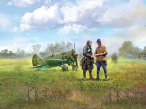 ICM I-16 Type 24 with 3 Soviet Pilot Figures (1939-1942)