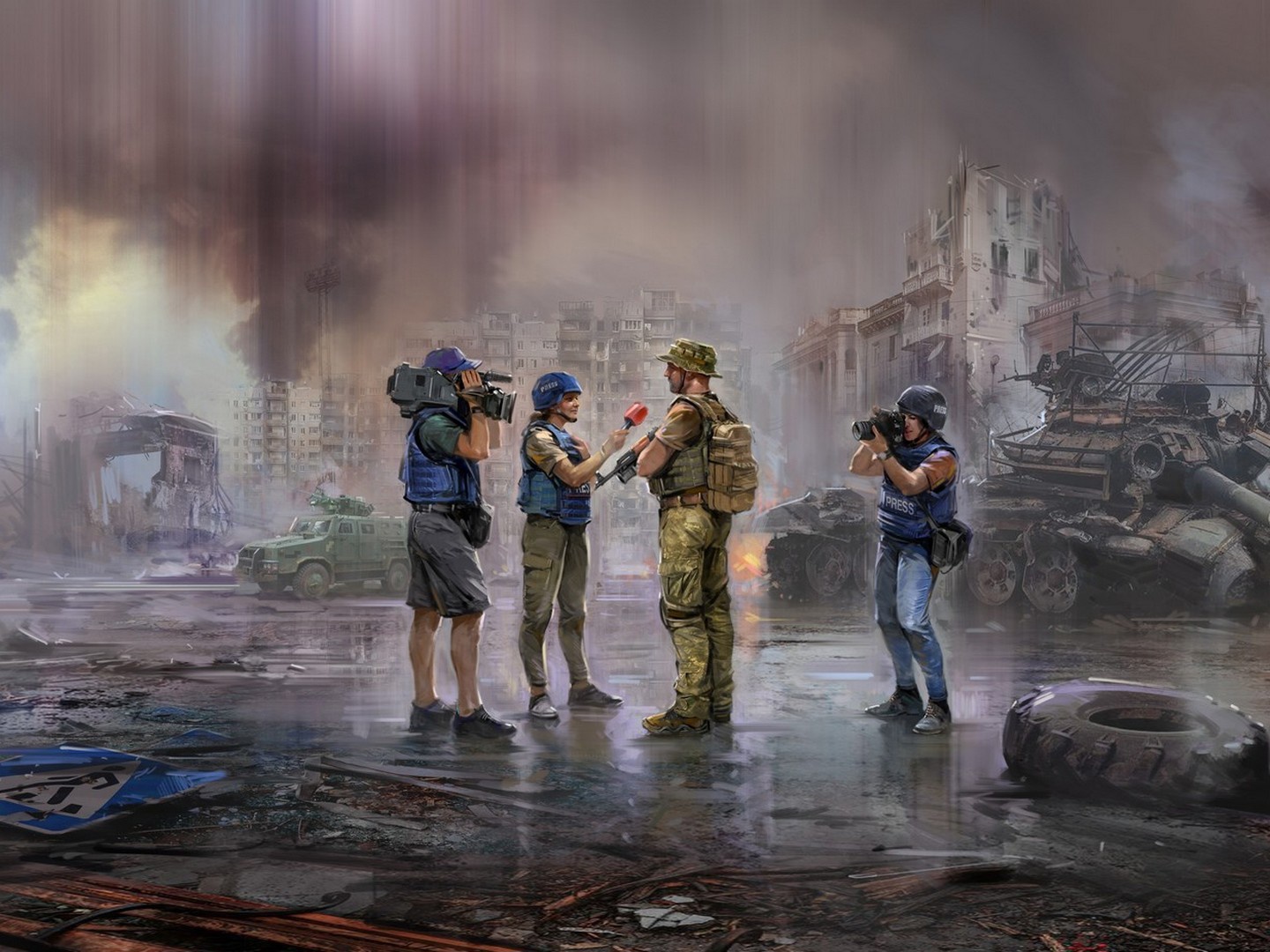 ICM Journalists In War with 4 Figures