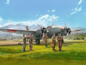 ICM Ki-21-Ib 'Sally' with Japanese Pilots & Ground Personnel (5 Figures)