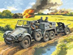 ICM Krupp L2H143 Kfz.69 with Pak 36, German Artillery Tractor