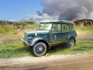 ICM le.gl.Einheitz-Pkw Kfz.1 Soft Top, WWII German Light Personnel Car 