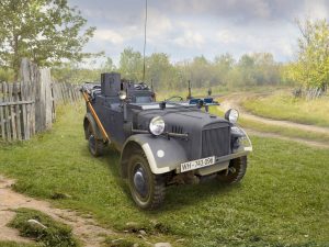 ICM le.gl.Einheitz-Pkw Kfz.2, WWII German Light Radio Communication Car 