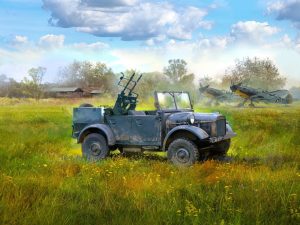 ICM le.gl.Einheitz-Pkw Kfz.4, WWII German Light Anti-Aircraft Vehicle