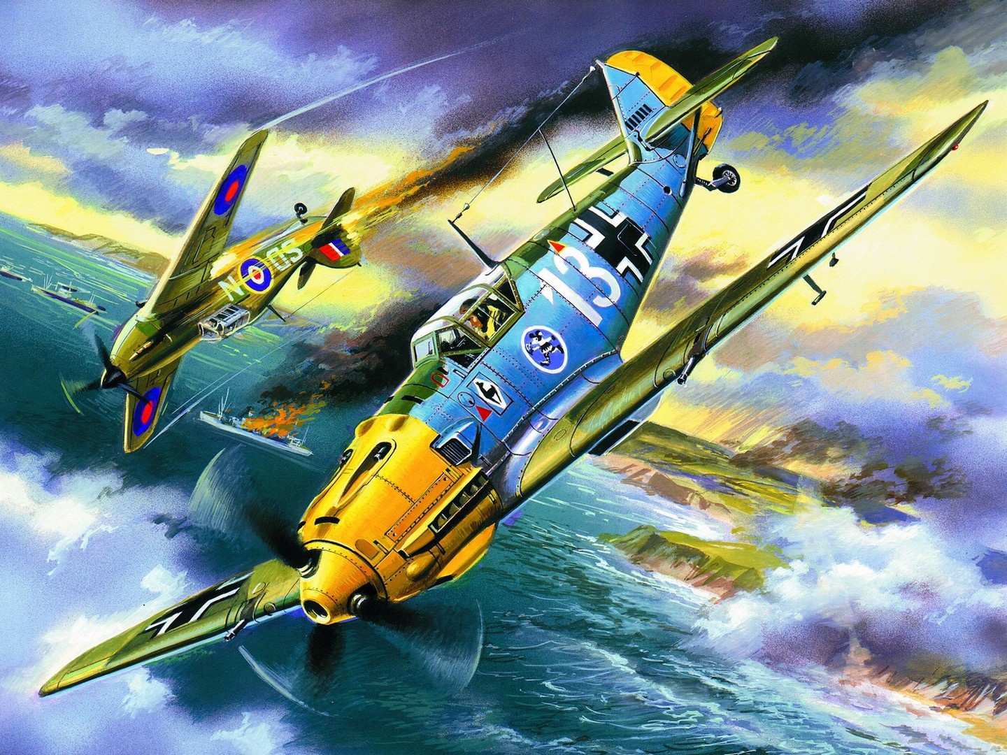ICM Messerschmitt Bf 109E-3, WWII German Fighter Plane
