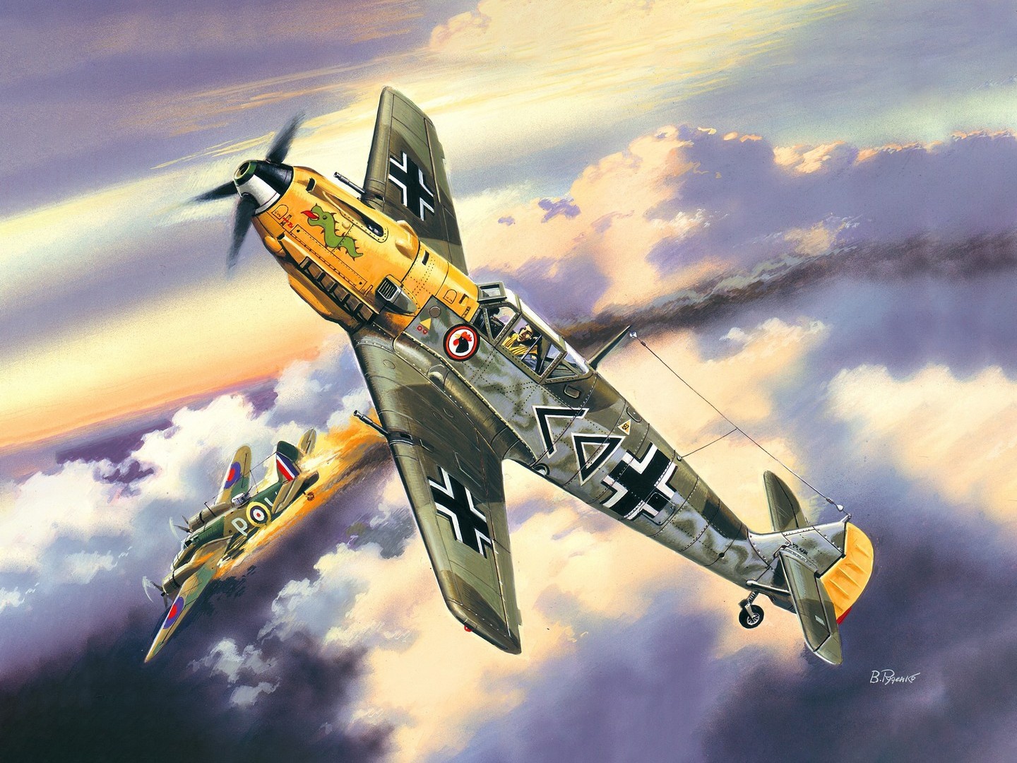 ICM Messerschmitt Bf 109E-4, WWII German Fighter Plane