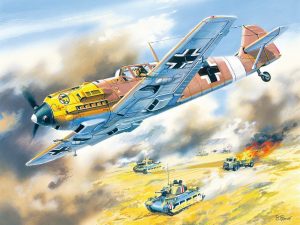 ICM Messerschmitt Bf 109E-7/Trop, WWII German Fighter Plane