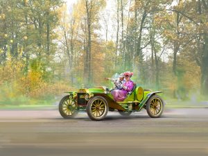 ICM Model T 1913 Speedster with 2 American Sport Car Driver Figures  