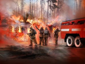 ICM Soviet Firemen (1980s) 4 Figures & Accessories