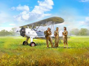 ICM Stearman PT-17 with American Cadets (3 Figures)