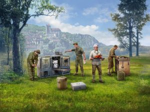 ICM US Field Stove M1937 with Cooks (4 Figures & Accessories)