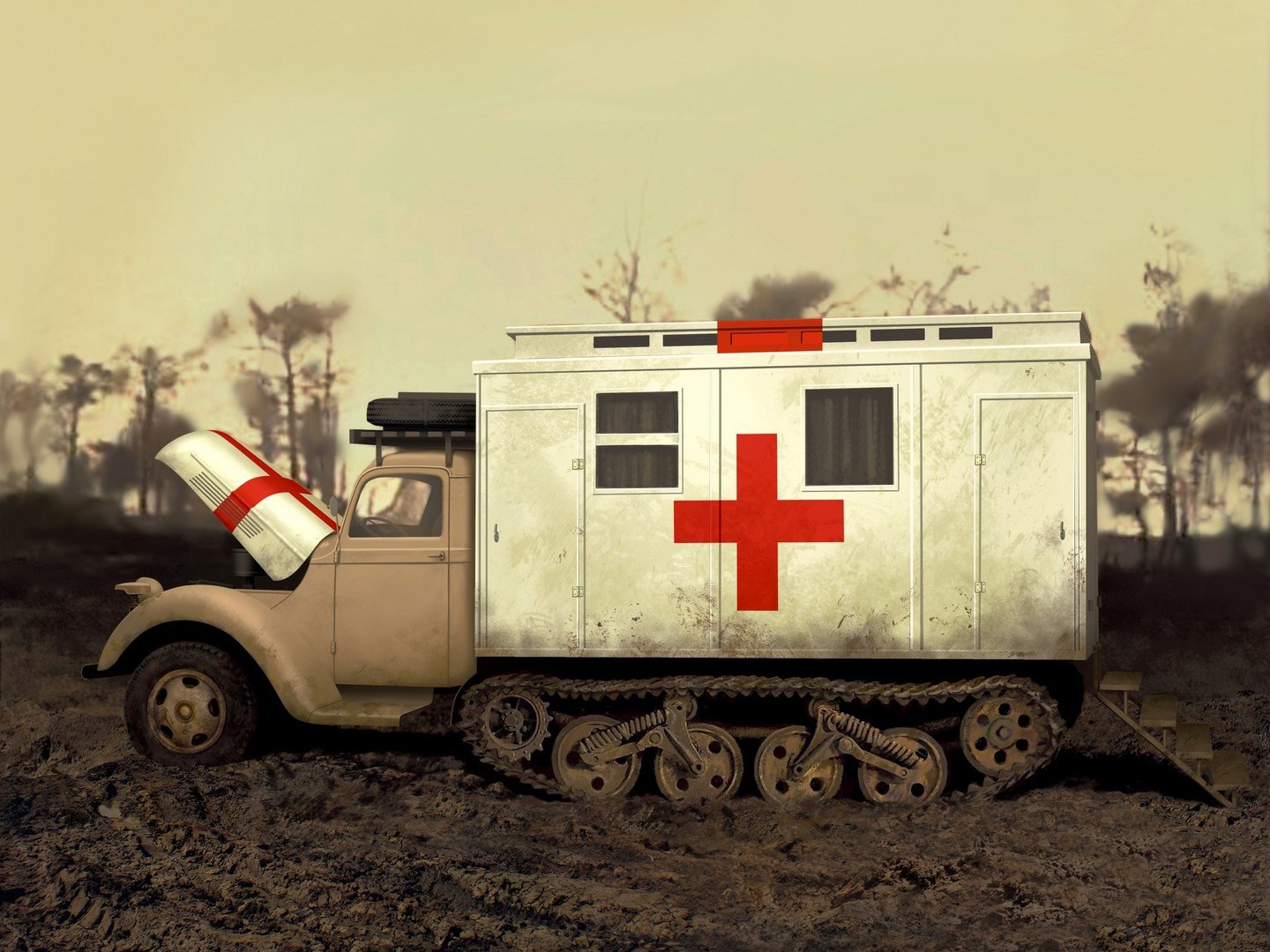 ICM V3000S/SS M Maultier with Shelter, WWII German Truck