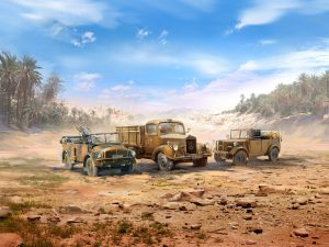ICM Vehicles of the DAK, German WWII Afrika Korps (Set of 3)