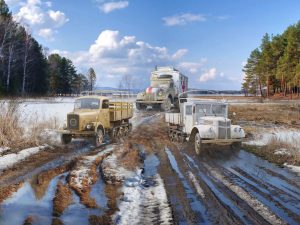 ICM Wehrmacht Maultiers, Sd.Kfz.3b, V3000S/SSM with Shelter, KHD S3000/SS M (Set of 3)