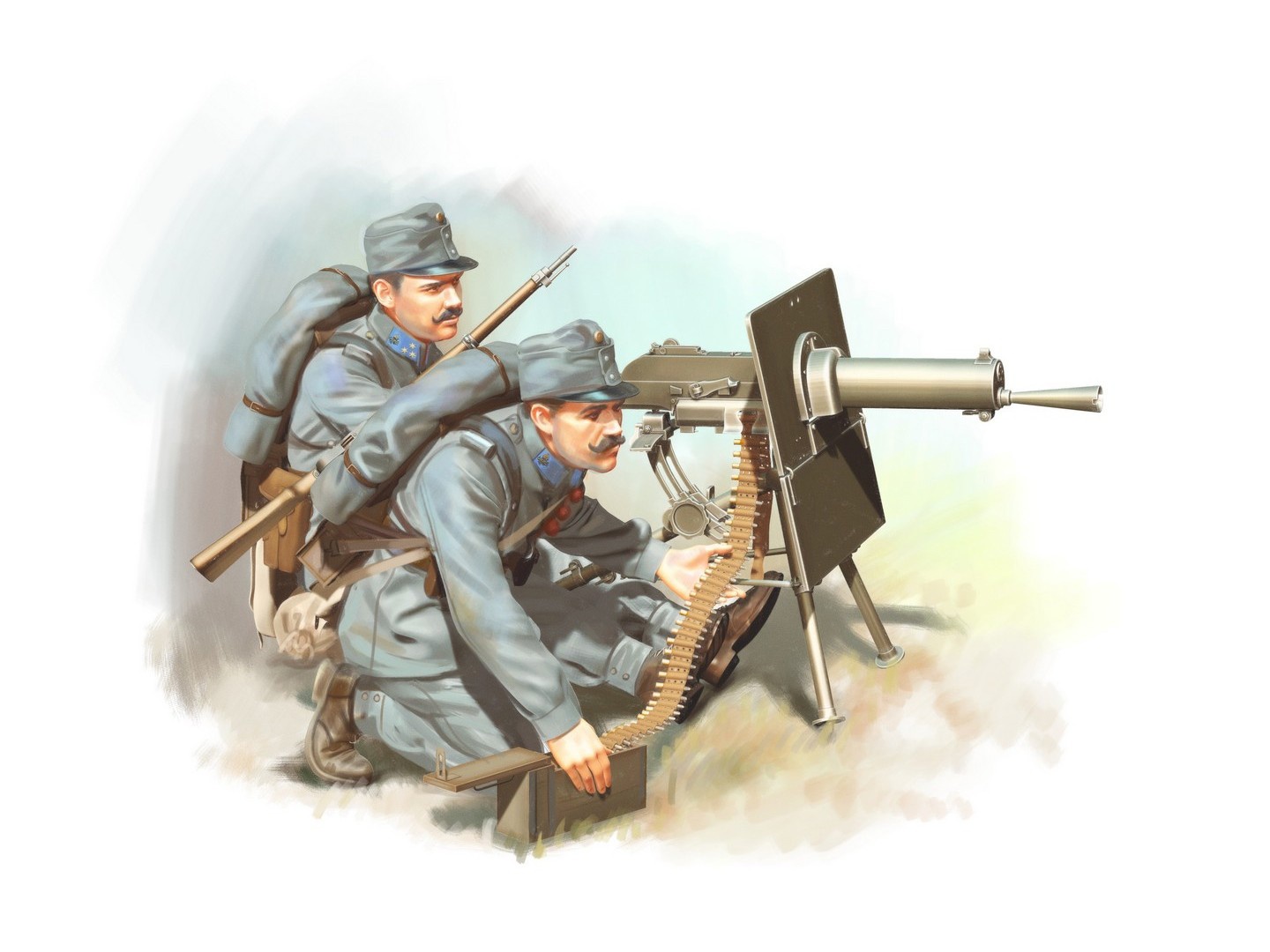 ICM WWI Austro-Hungarian MG Team 2 Figures