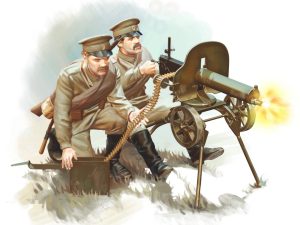 ICM WWI Russian Maxim MG Team 2 Figures