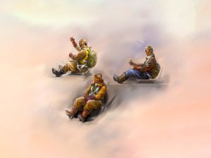 ICM WWII Axis Pilots In The Cockpit (German, Italian, Japanese) 3 Figures