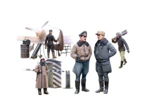 ICM WWII German Luftwaffe Pilots & Ground Personnel In Winter Uniform 5 Figures