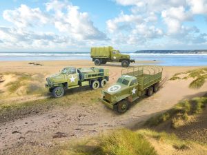 ICM WWII U.S. Military Vehicles, G7117, Studebaker US6-U3, Studebaker US6-U5 (Set of 3 Trucks)