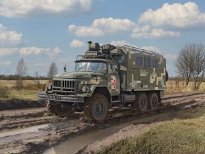 ICM ZiL-131 of the Armed Forces of Ukraine with Driver Figure