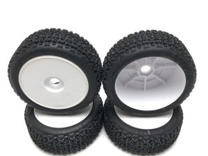 KYOSHO Inferno MP9 V2 Readyset Glued on rim Tyres (4) (Unpackaged)