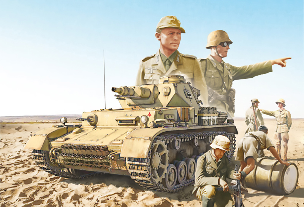 Italeri PZ IV F1/F2/G WITH AFRICA KORPS El Almn