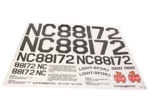 Seagull J-3 Piper Cub Decal Set (for SEA-74)