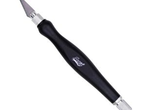 Excel K26 Contoured Rubberised Grip Knife, Black