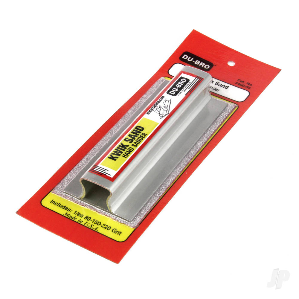 Dubro Kwik Sand Hand Sander 5.5in with (80,150, 220 Grit)