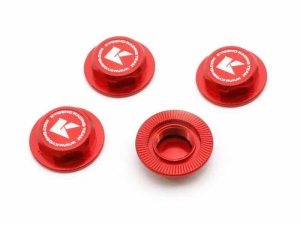Kyosho 1:8 Inferno Serrated Closed Wheel Nuts (4) Red