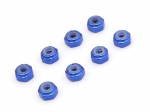 Kyosho Mini-Z M2 Nyloc Alu Wheel Nut (8) Blue