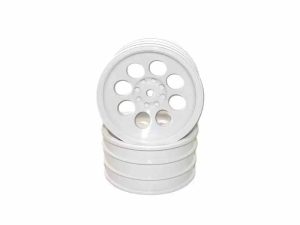 Kyosho Optima Mid White 50mm Front 8 Holes Wheel (2)