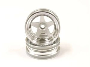 Kyosho Scorpion 2014 Satin Chromed Front Wheel 2.2 inches (2)
