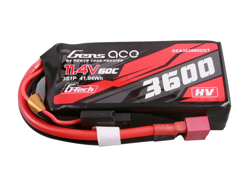Gens Ace Li-Po Car G-Tech HV 3S 11.4V 3600mAh 60C with T-Type - Image 3