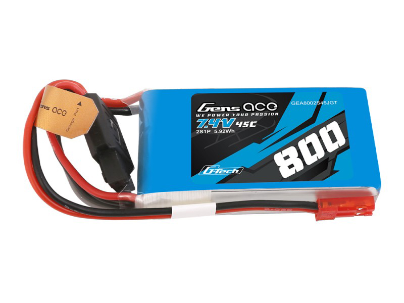 Gens Ace Li-Po G-Tech 2S 7.4V 800mAh 45C with BEC - Image 3