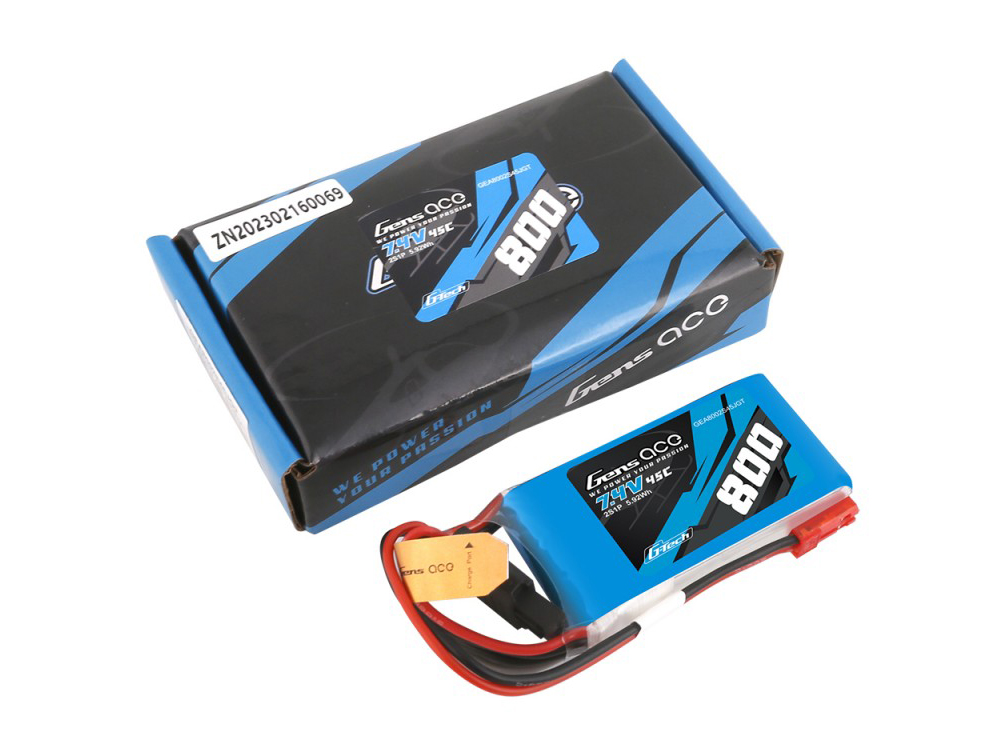 Gens Ace Li-Po G-Tech 2S 7.4V 800mAh 45C with BEC - Image 5