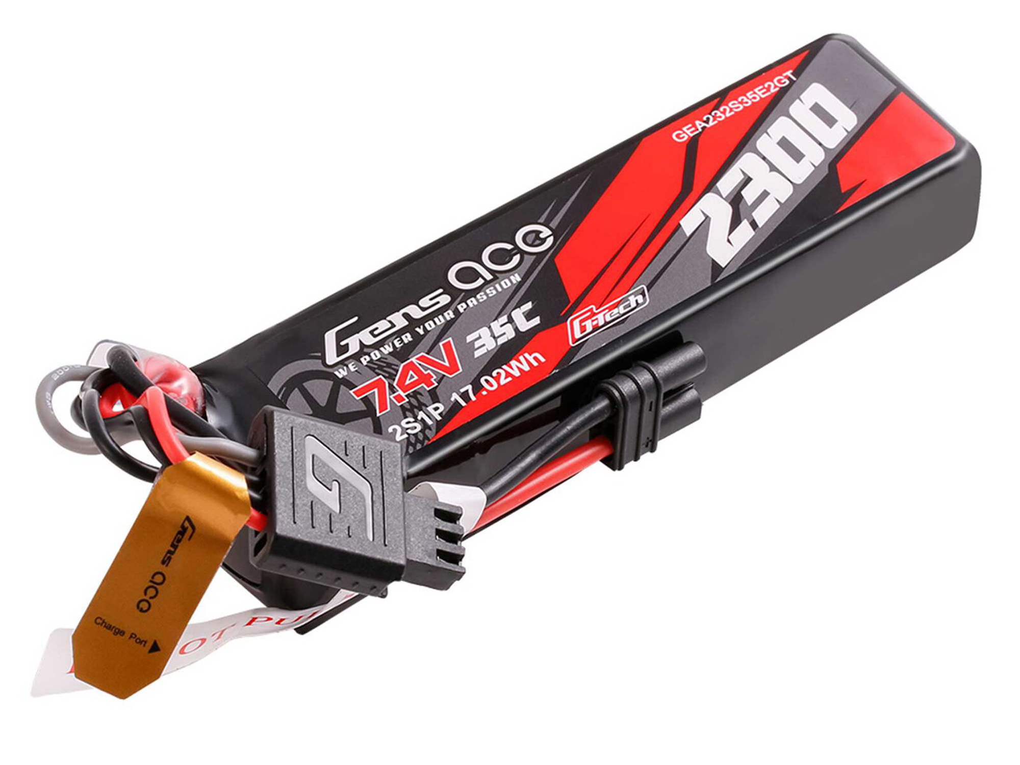 Gens Ace Li-Po G-Tech 2S Car 7.4V 2300mAh 35C with EC2 (GROM) - Image 3