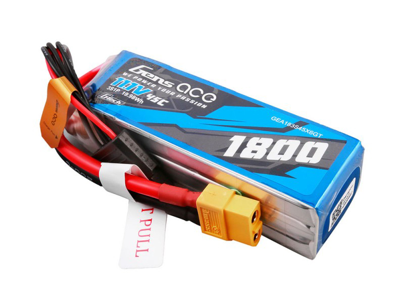 Gens Ace Li-Po G-Tech 3S 11.1V 1800mAh 45C with XT60