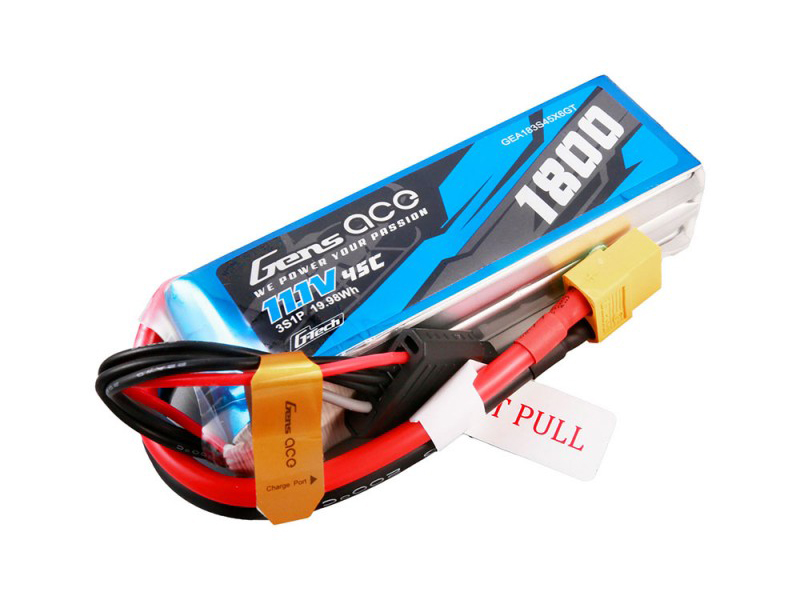 Gens Ace Li-Po G-Tech 3S 11.1V 1800mAh 45C with XT60 - Image 2