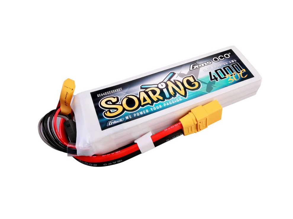 Gens Ace Li-Po G-Tech 3S 11.1V 4000mAh 30C Soaring with XT90 - Image 2