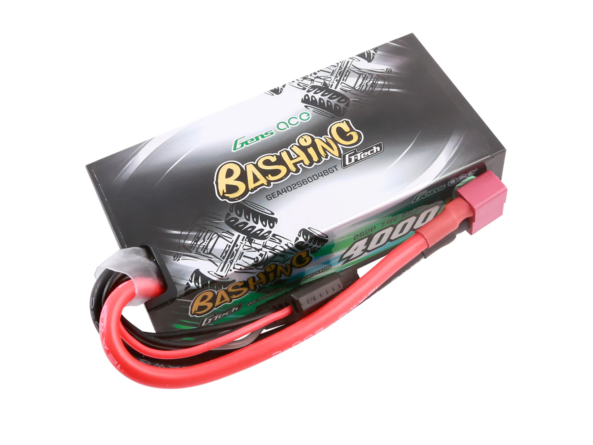 Gens Ace Li-Po G-Tech Car Hard Case 2S2P 7.4V 4000mAh 60C Shor T-Type